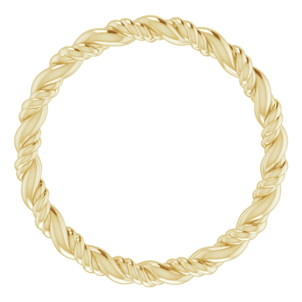 14K Yellow Gold Rope Band Size 6