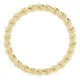 14K Yellow Gold Rope Band Size 6
