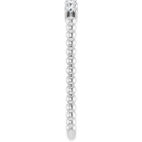 14K White Gold 1/6 CTW Natural Diamond Stackable Ring