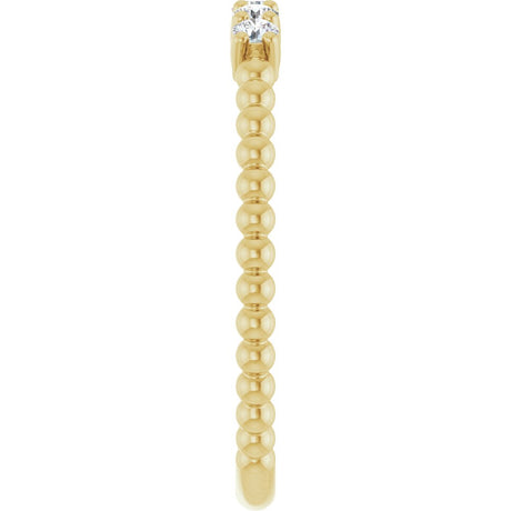 14K Yellow Gold 1/6 CTW Natural Diamond Stackable Ring
