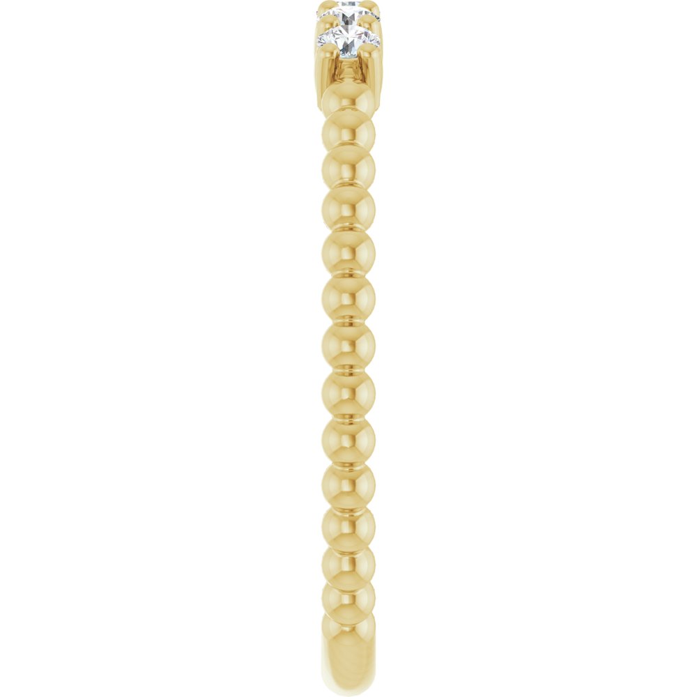 14K Yellow Gold 1/6 CTW Lab-Grown Diamond Stackable Ring