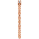 14K Rose Gold 1/6 CTW Lab-Grown Diamond Stackable Ring