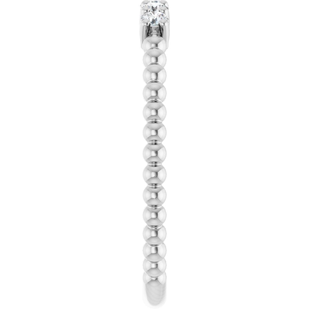 14K White Gold 1/6 CTW Natural Diamond Stackable Ring
