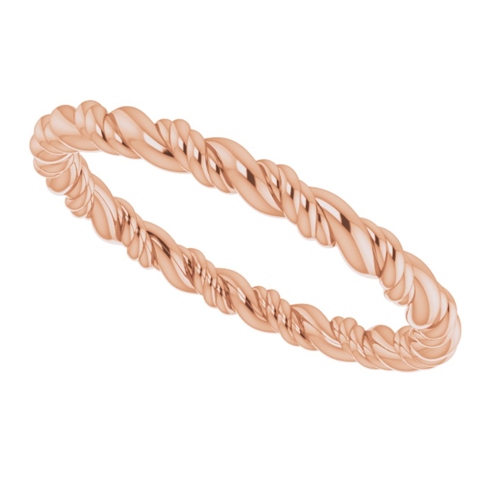 14K Rose Rope Band Size 5.5