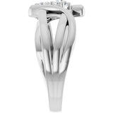 14K White 1/4 CTW Natural Diamond Two-Stone Ring