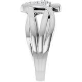 14K White Gold 1/4 CTW Lab-Grown Diamond Two-Stone Ring
