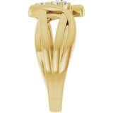 14K Yellow 1/4 CTW Lab-Grown Diamond Two-Stone Ring