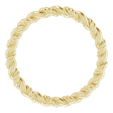 14K Yellow Gold Rope Band Size 4.5