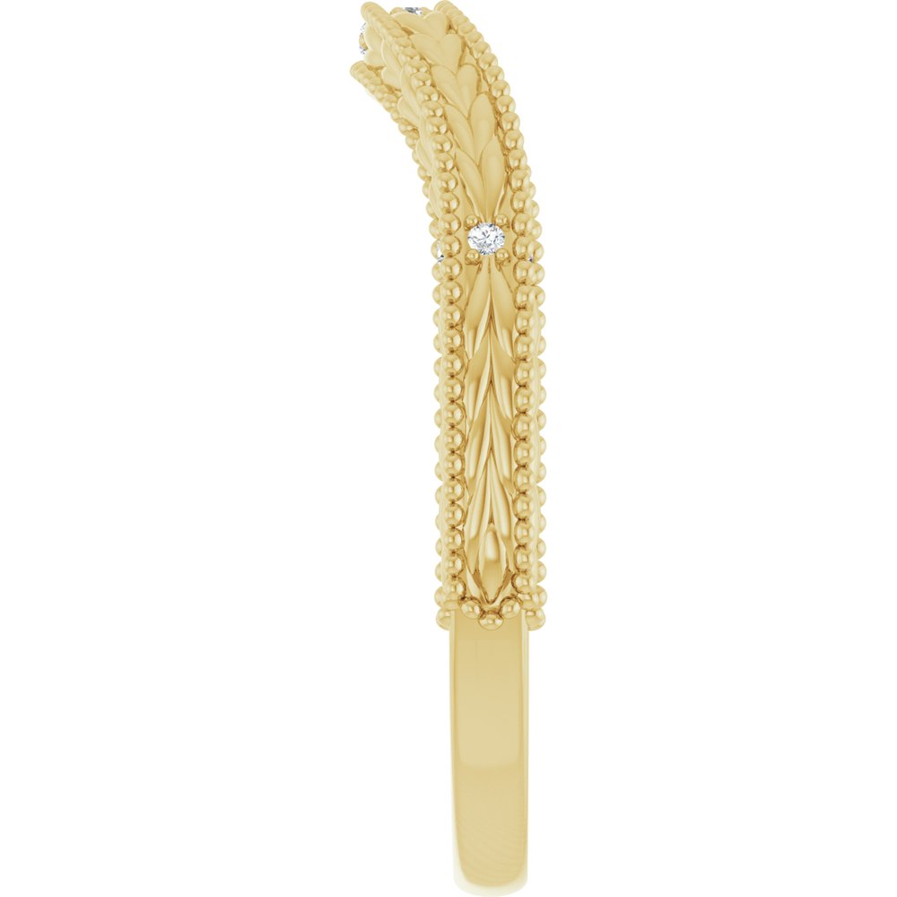 14K Yellow Gold .03 CTW Natural Diamond Contour Band