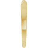 14K Yellow Gold 3 mm Stackable Twisted Ring