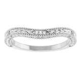 Platinum .03 CTW Natural Diamond Contour Band