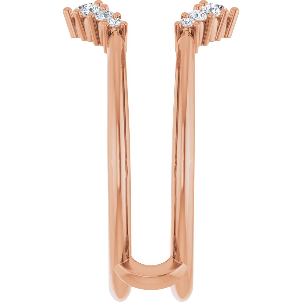 14K Rose Gold 1/4 CTW Natural Diamond Ring Guard