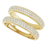 14K Yellow 1/2 CTW Natural Diamond Ring Guard