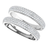 14K White 1/2 CTW Natural Diamond Ring Guard