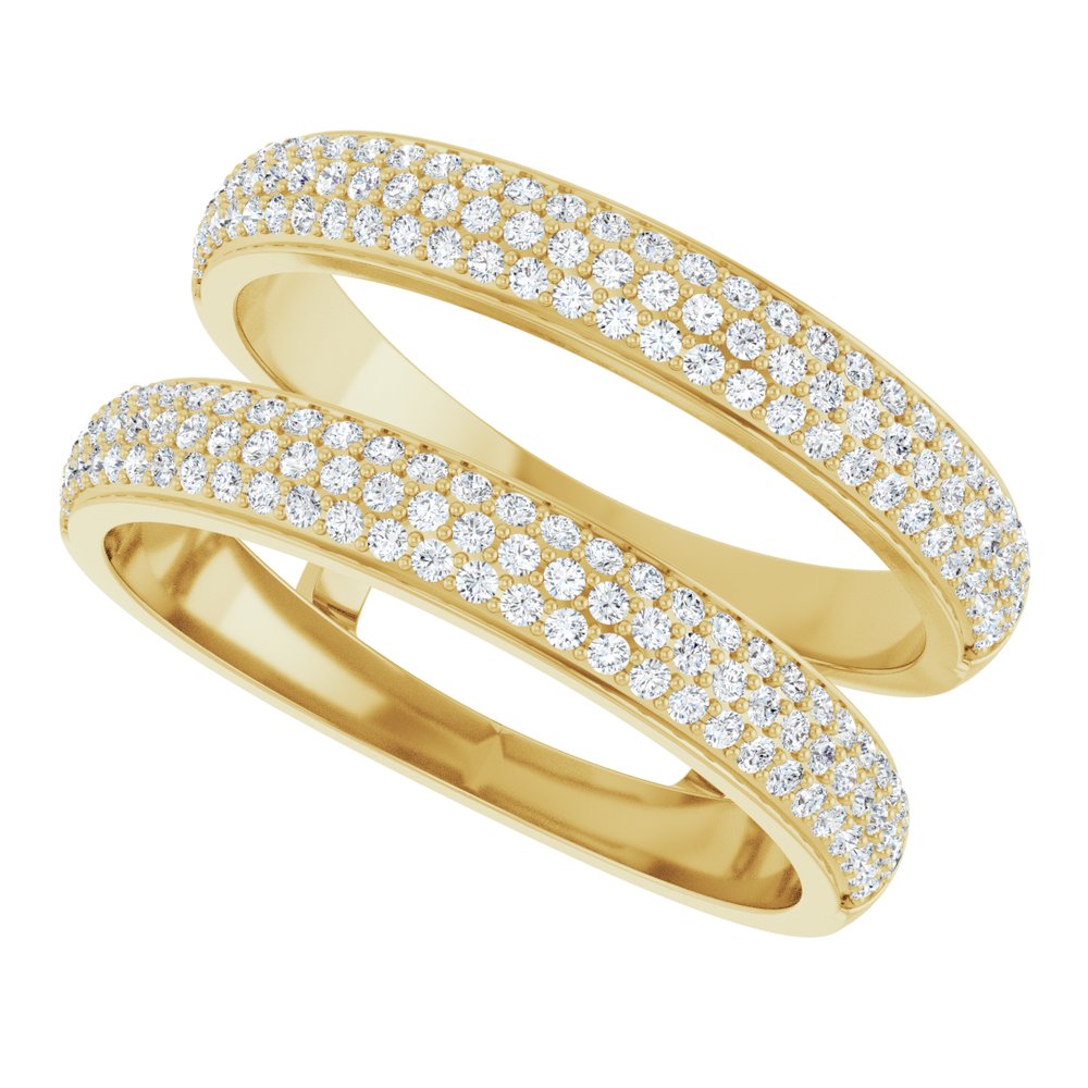14K Yellow Gold 1/2 CTW Natural Diamond Ring Guard