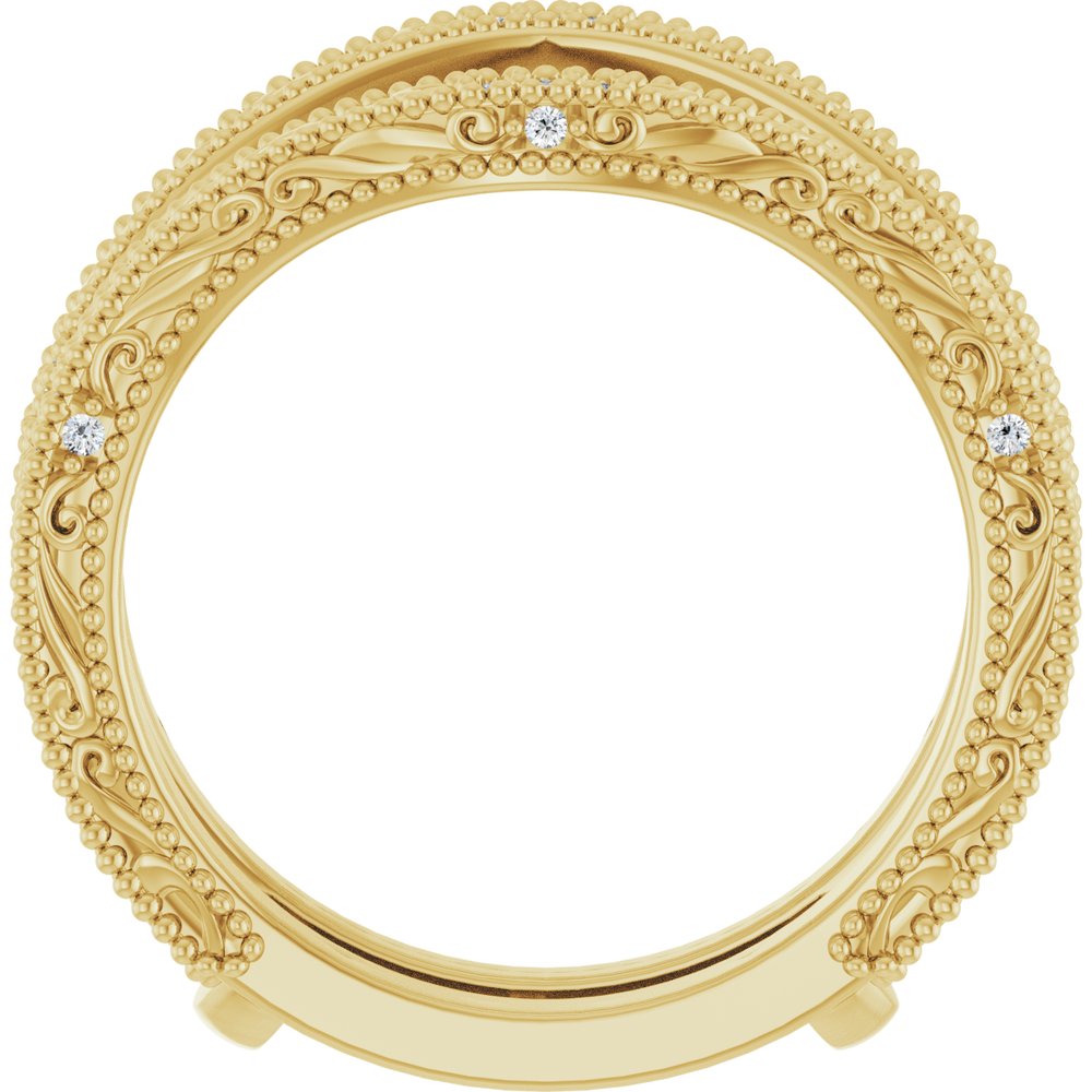 14K Yellow Gold .05 CTW Natural Diamond Ring Guard