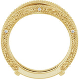 14K Yellow Gold .05 CTW Natural Diamond Ring Guard