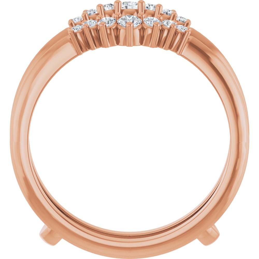 14K Rose Gold 1/4 CTW Natural Diamond Ring Guard