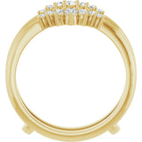 14K Yellow 1/4 CTW Natural Diamond Ring Guard