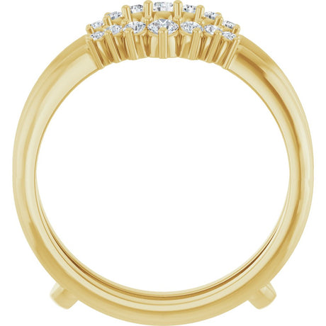 14K Yellow Gold 1/4 CTW Natural Diamond Ring Guard