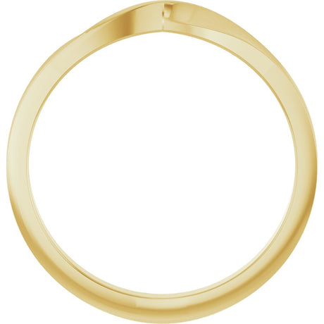 14K Yellow Gold 3 mm Stackable Twisted Ring