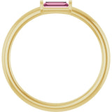 14K Yellow Gold Natural Pink Tourmaline Stackable Ring
