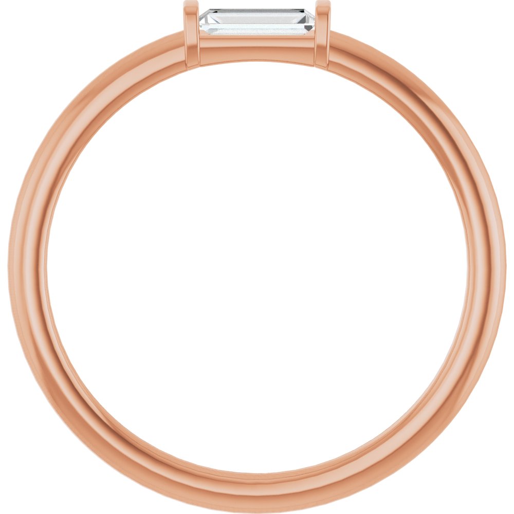 14K Rose 1/8 CTW  Natural Diamond Stackable Ring