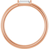 14K Rose 1/8 CTW  Natural Diamond Stackable Ring