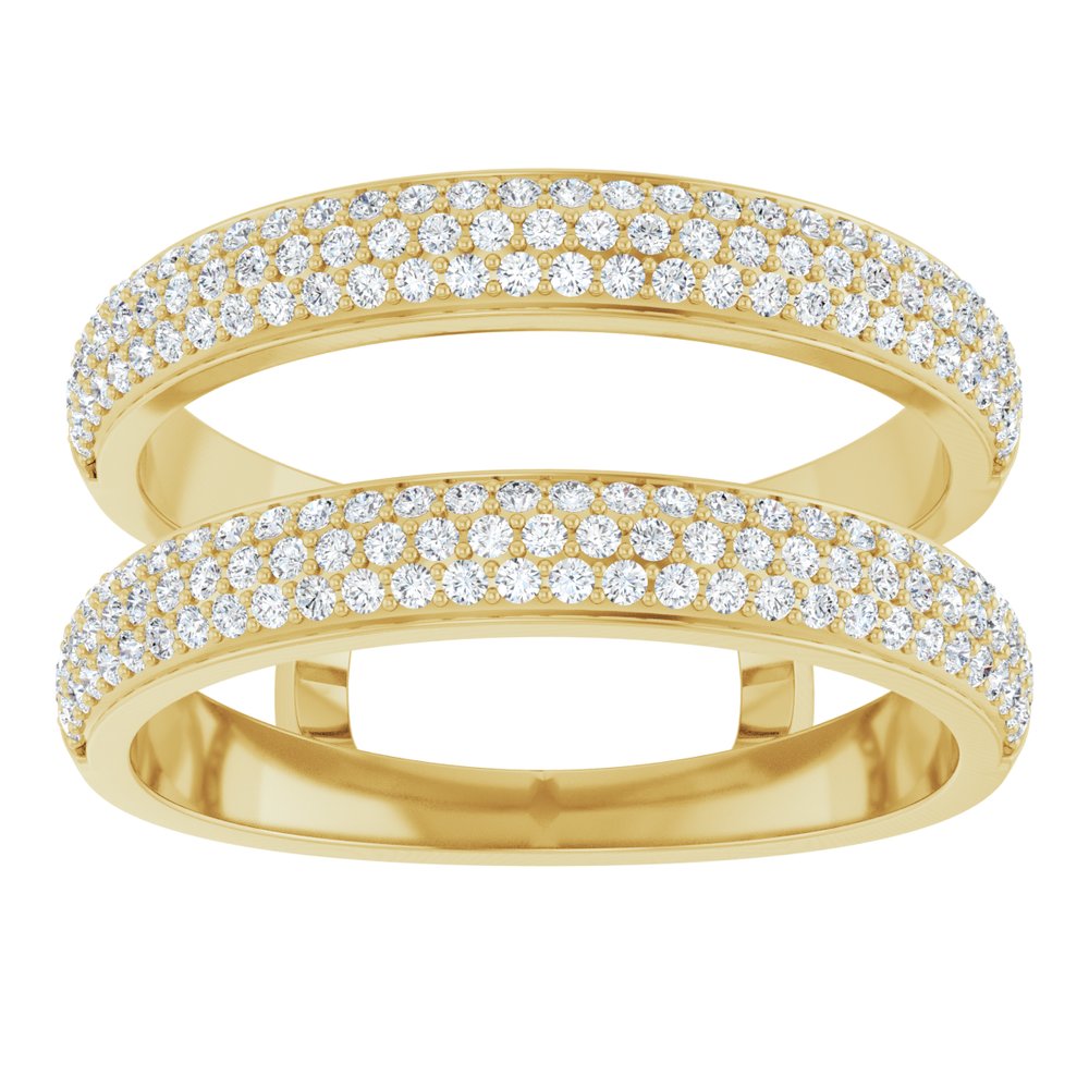 14K Yellow 1/2 CTW Natural Diamond Ring Guard