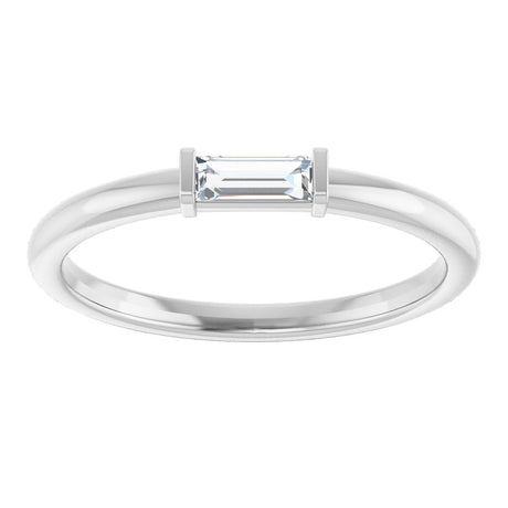 14K White Gold 1/6 CTW Lab-Grown Diamond Stackable Ring