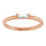 14K Rose 1/8 CTW  Natural Diamond Stackable Ring