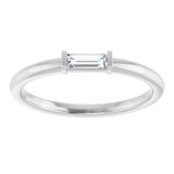 14K White Gold 1/6 CTW  Natural Diamond Stackable Ring