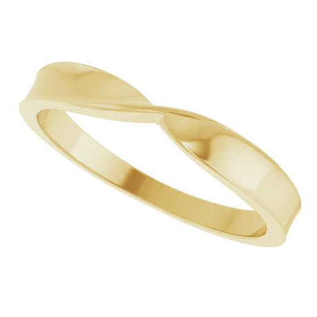 14K Yellow Gold 3 mm Stackable Twisted Ring