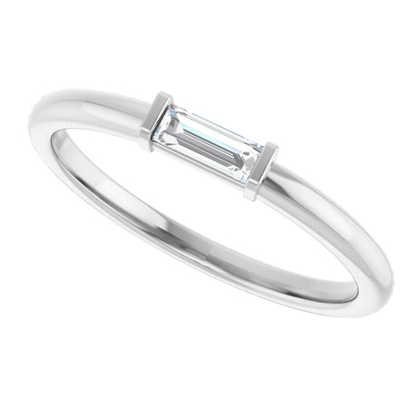 14K White Gold 1/10 CTW Lab-Grown Diamond Stackable Ring