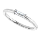 14K White Gold 1/6 CTW  Natural Diamond Stackable Ring