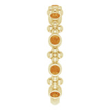 14K Yellow Gold Natural Citrine Beaded Ring