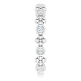 14K White 1/4 CTW Natural Diamond Beaded Ring