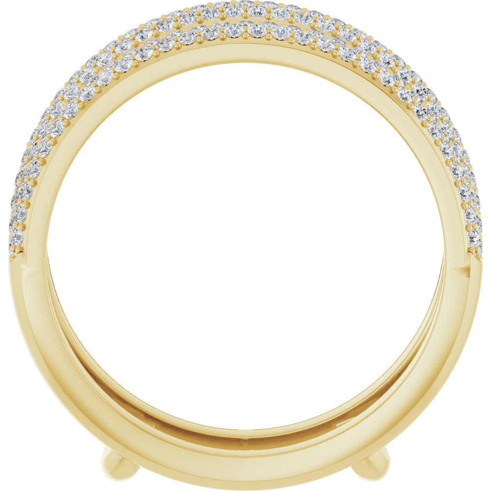 14K Yellow 1/2 CTW Natural Diamond Ring Guard