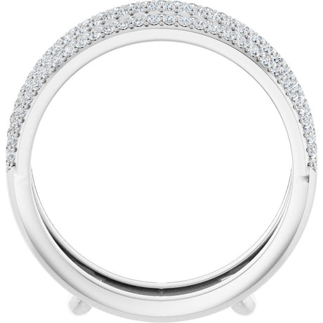 14K White 1/2 CTW Natural Diamond Ring Guard