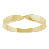 14K Yellow 3 mm Stackable Twisted Ring