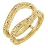 14K Yellow Gold .05 CTW Natural Diamond Ring Guard
