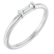 14K White Gold 1/6 CTW  Natural Diamond Stackable Ring