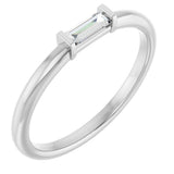 14K White Gold 1/6 CTW  Natural Diamond Stackable Ring