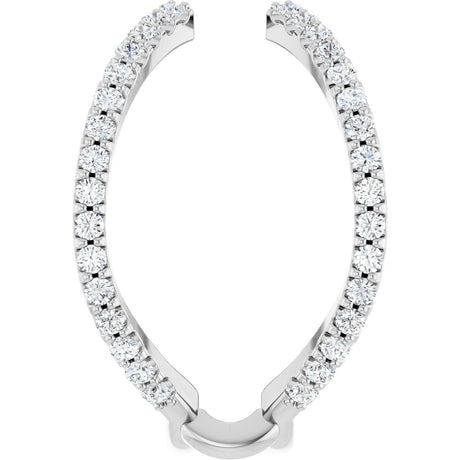 14K White Gold 5/8 CTW Natural Diamond Ring Guard
