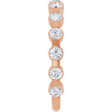 14K Rose 1/2 CTW Natural Diamond Anniversary Band