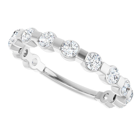 14K White 1/2 CTW Lab-Grown Diamond Anniversary Band