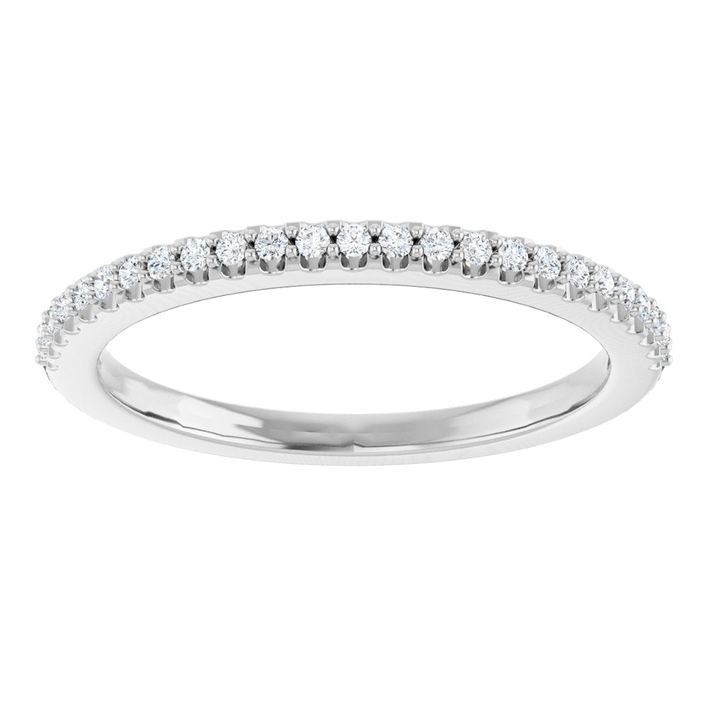 14K White 1/8 CTW Natural Diamond Anniversary Band