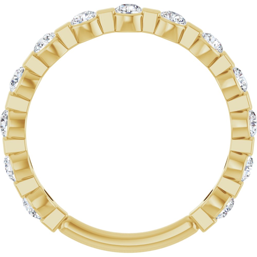 14K Yellow 1/2 CTW Lab-Grown Diamond Anniversary Band