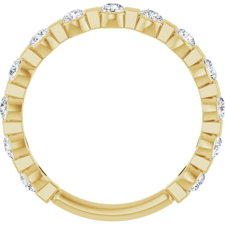 14K Yellow 1/2 CTW Lab-Grown Diamond Anniversary Band