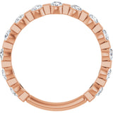 14K Rose 1/2 CTW Natural Diamond Anniversary Band